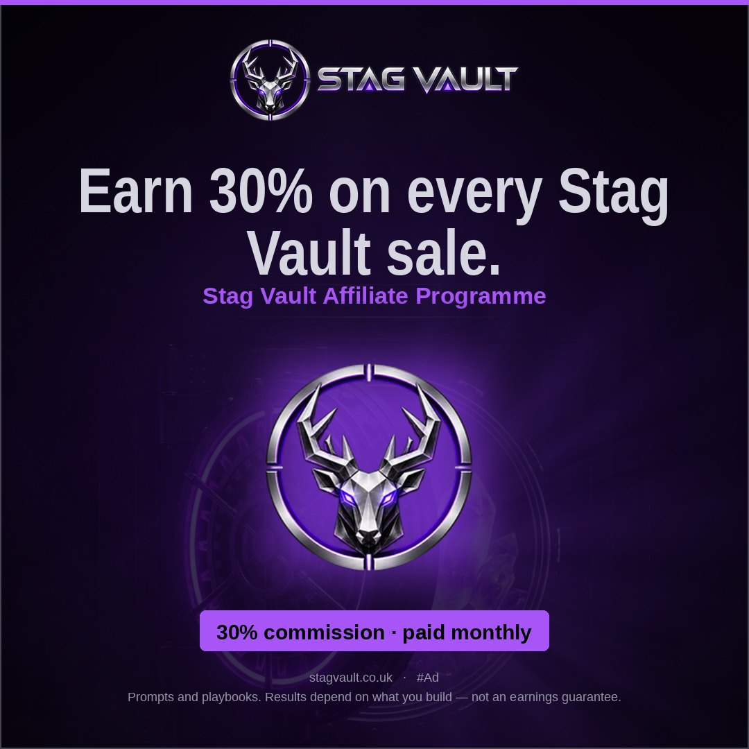 General Stag Vault affiliate banners — Earn 30% on every sale