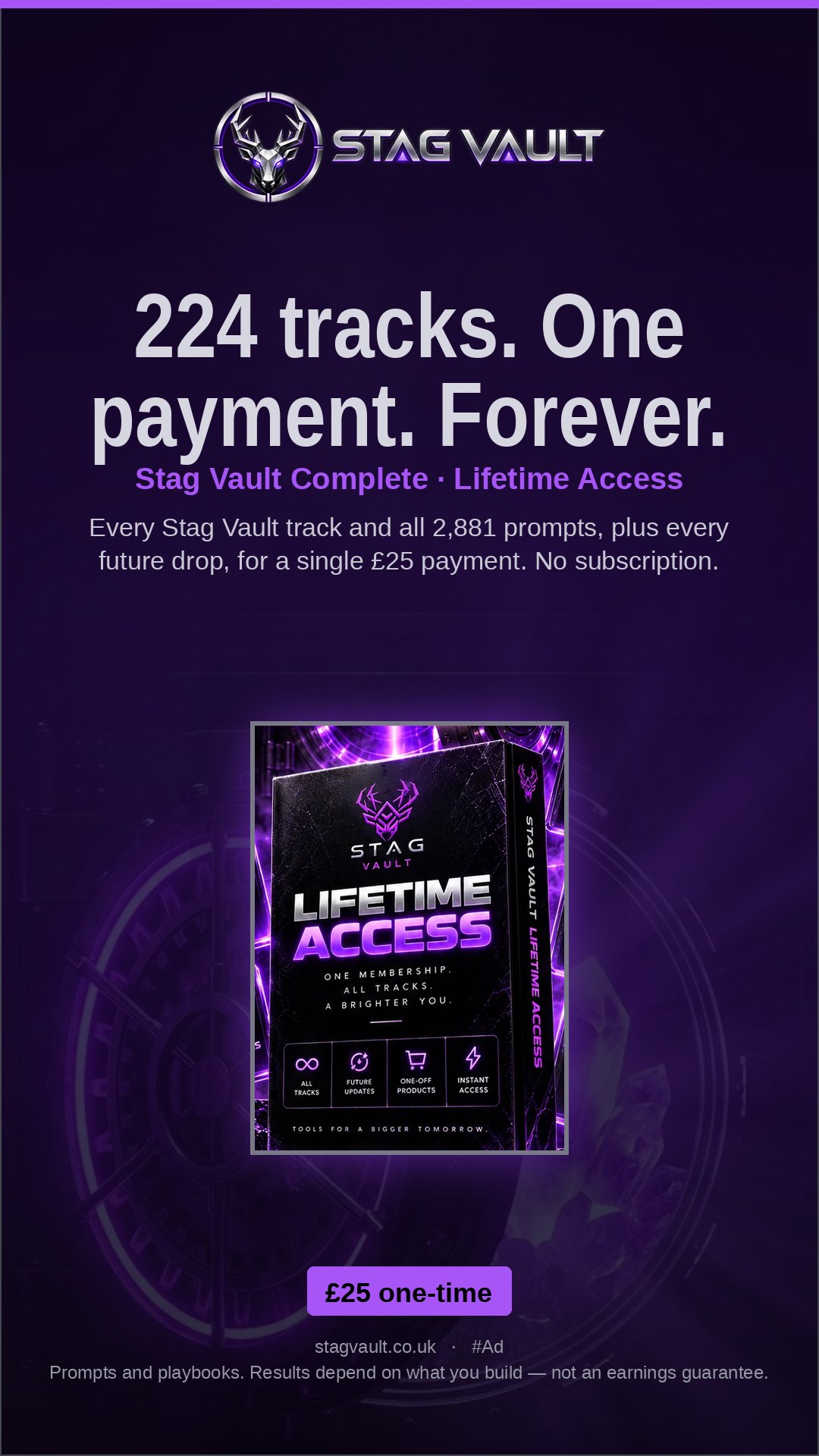 Stag Vault Complete · Lifetime Access — Story 1080×1920