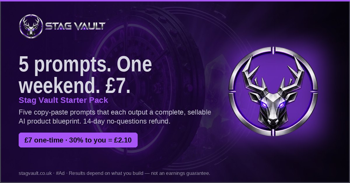 Stag Vault Starter Pack — Landscape 1200×628