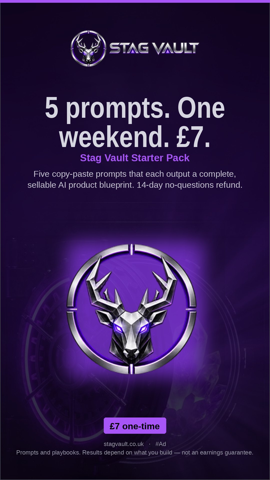 Stag Vault Starter Pack — Story 1080×1920