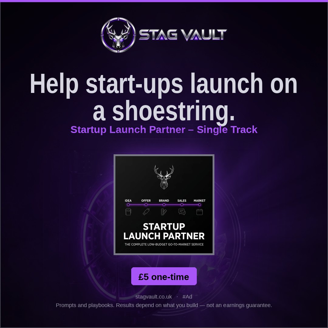 Startup Launch Partner – Single Track — Square 1080×1080