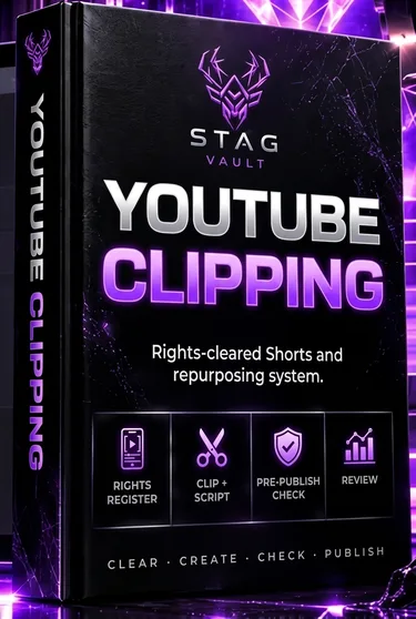 YouTube Clipping: Rights-Cleared Shorts and Repurposing System box art